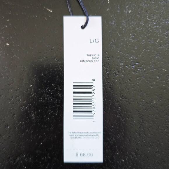 Tahari Hibiscus Red Square Neck Knit Top Size L Short Sleeve NWT - Picture 4 of 4